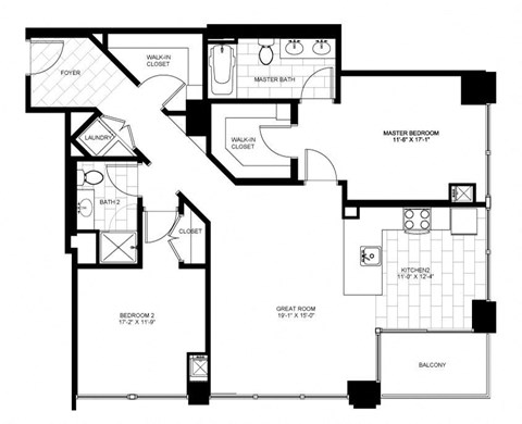 Floor plan at Flair Tower